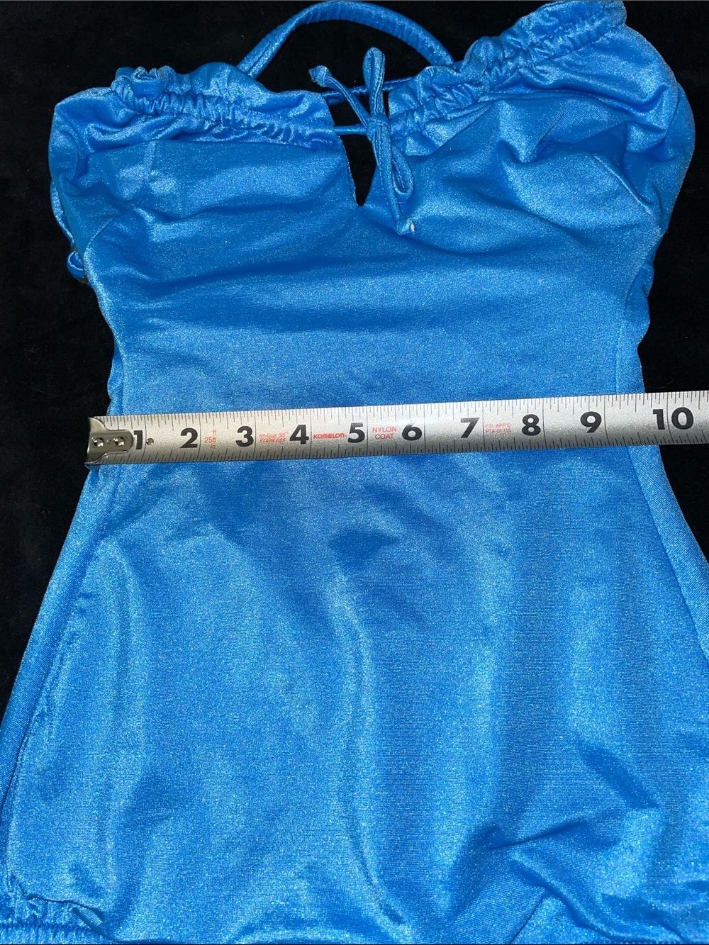 Women's EUC 1-Piece Authentic VINTAGE MADE IN USA Swimsuit with Tie Front - Picture 5 of 8